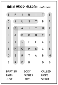 Word Search: The Seven One's (Ephesians 4:4-6) - Bulletin Digest